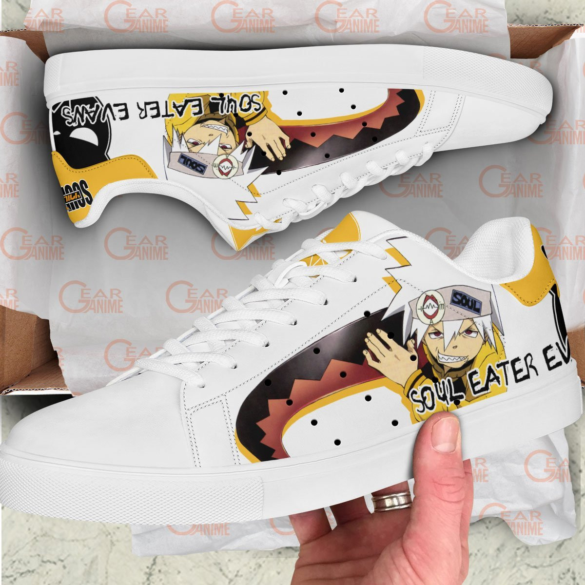 Soul Eater Evans Skate Sneakers Custom Soul Eater Anime Shoes