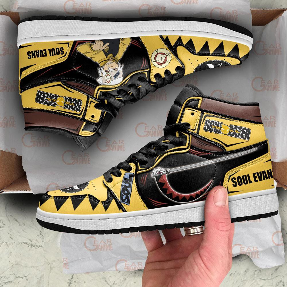 Soul Evans JD1s Sneakers Soul Eater Anime Shoes, Air Jordan Hightop