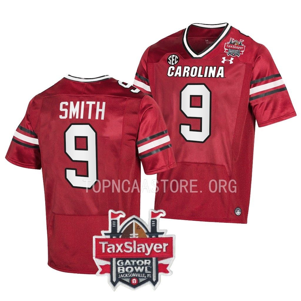 South Carolina Gamecocks 2022 Gator Bowl Cam Smith #9 Garnet Men's College Jersey