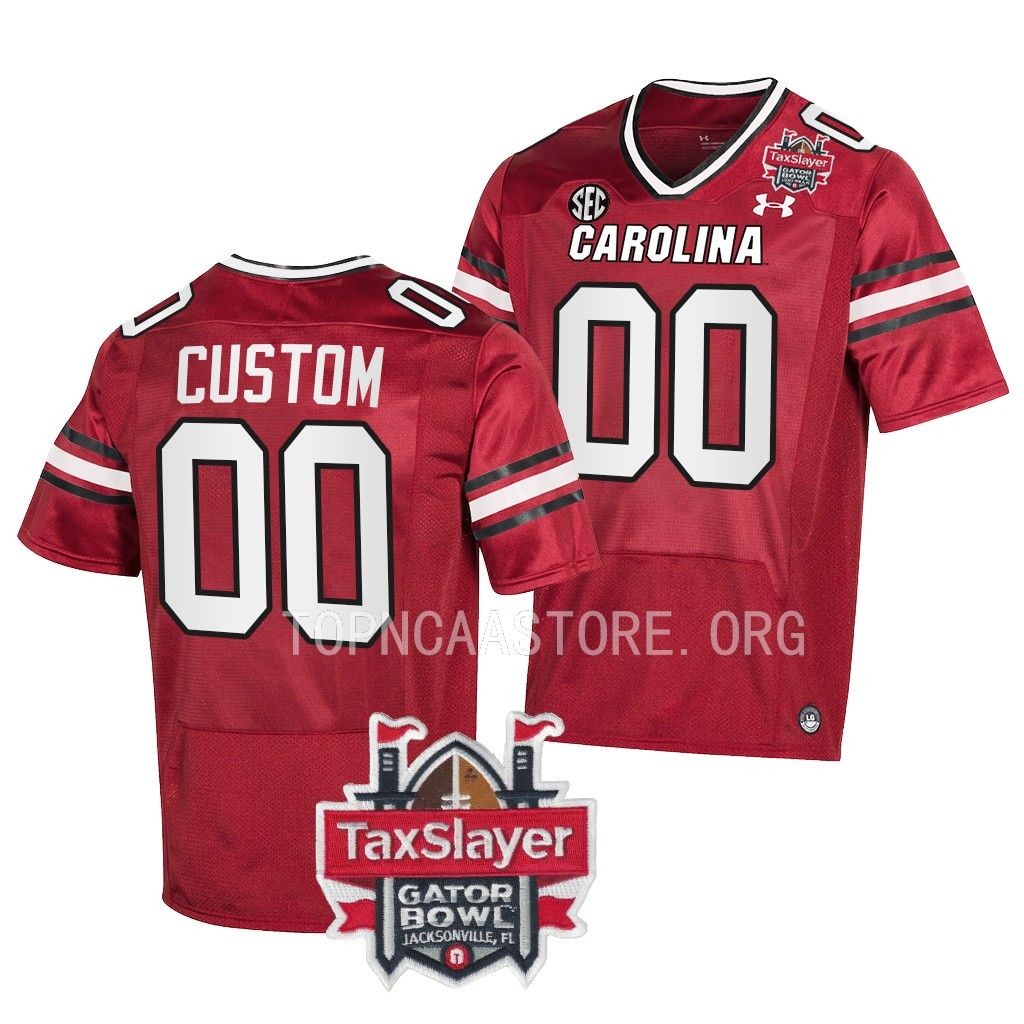 South Carolina Gamecocks 2022 Gator Bowl Custom #00 Garnet Men's College Jersey