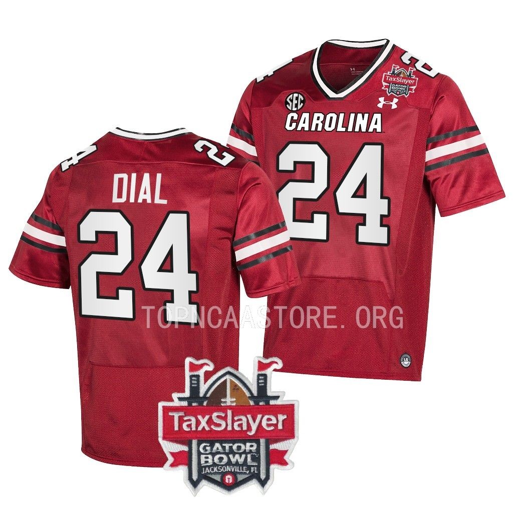 South Carolina Gamecocks 2022 Gator Bowl Marcellas Dial #24 Garnet Men's College Jersey