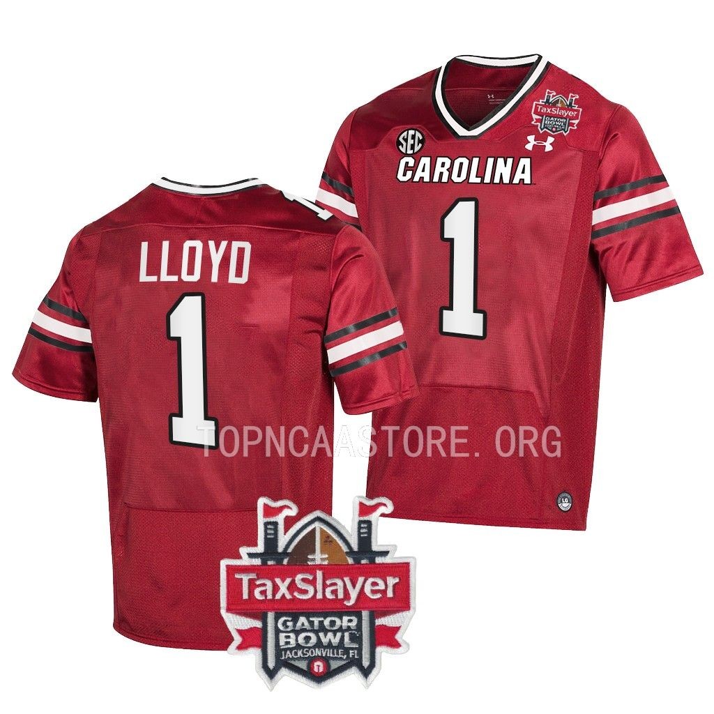 South Carolina Gamecocks 2022 Gator Bowl MarShawn Lloyd #1 Garnet Men's College Jersey