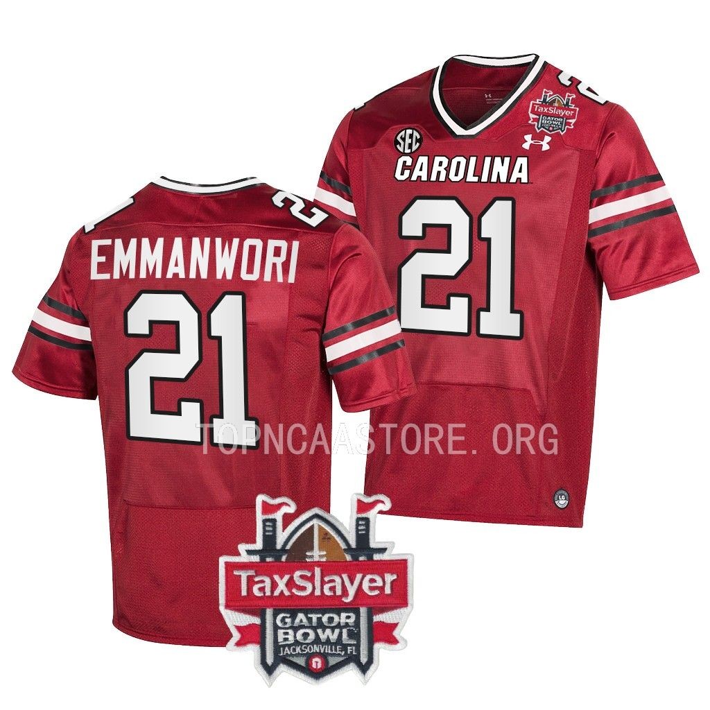 South Carolina Gamecocks 2022 Gator Bowl Nick Emmanwori #21 Garnet Men's College Jersey