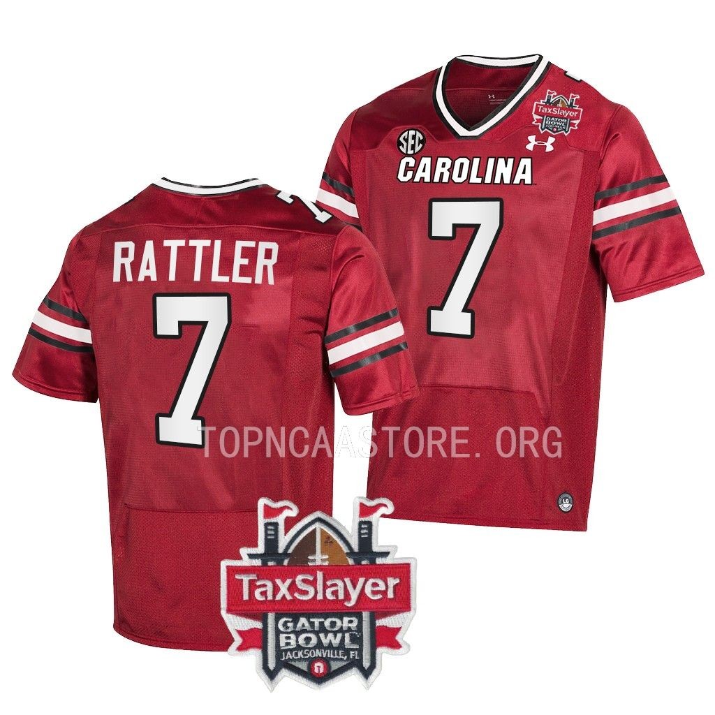 South Carolina Gamecocks 2022 Gator Bowl Spencer Rattler #7 Garnet Men's College Jersey