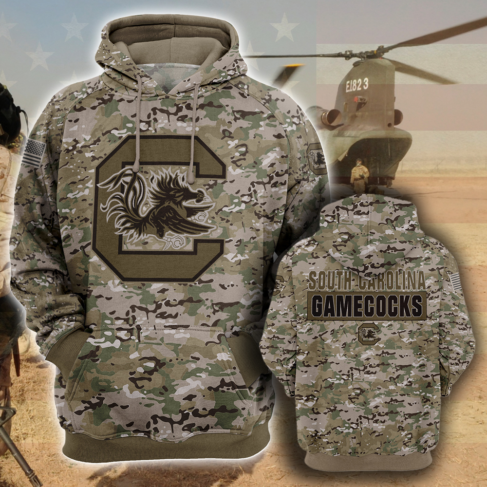 South Carolina Gamecocks 3D Hoodie Camo Style Gift For Fans