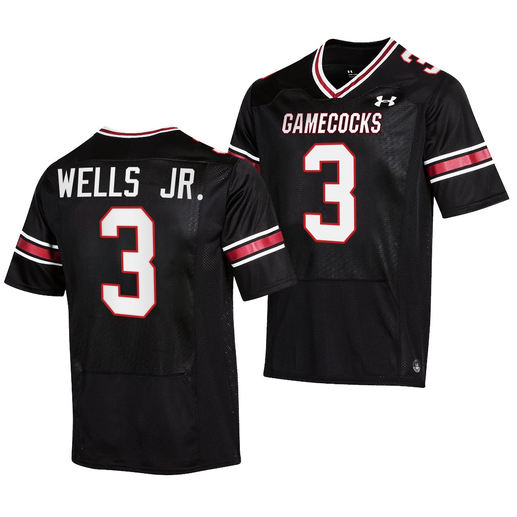 South Carolina Gamecocks Antwane Wells Jr. Jersey 2022-23 College Black #3 NIL Men's Shirt