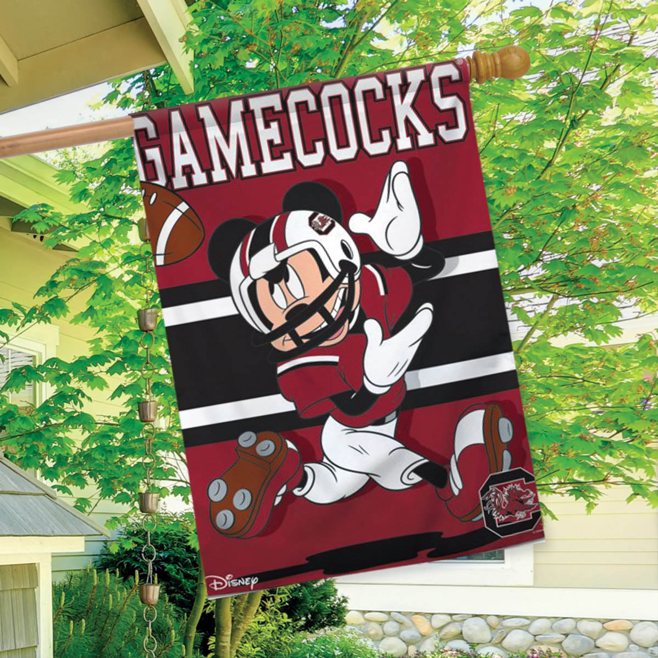 South Carolina Gamecocks NCAA Mickey Mouse Garden Flag, House Flag