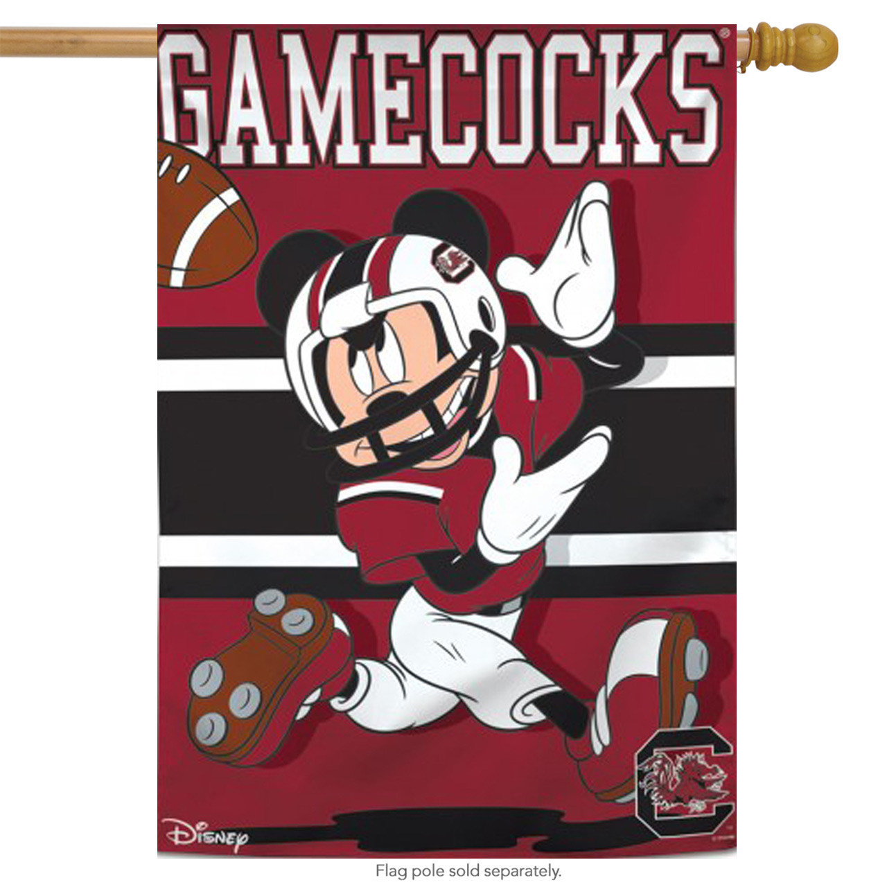 South Carolina Gamecocks NCAA Mickey Mouse Garden Flag, House Flag