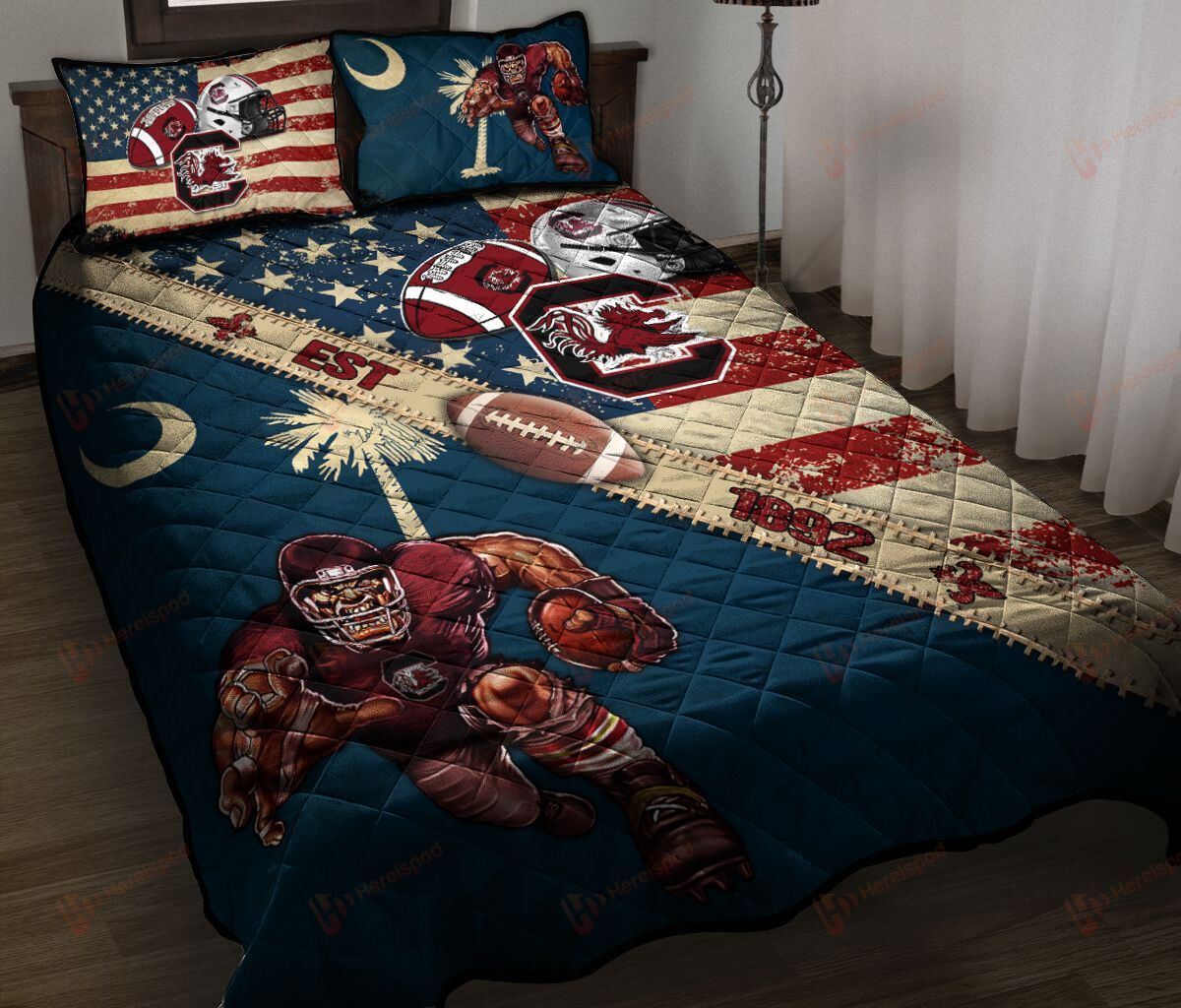 South Carolina Gamecocks Quilt Bedding Set and Fleece BlanketPlease Note: This is a duvet cover, not a comforter