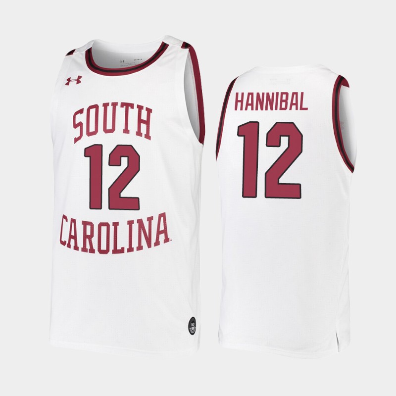 South Carolina Gamecocks Trae Hannibal White 2019-20 College Jersey