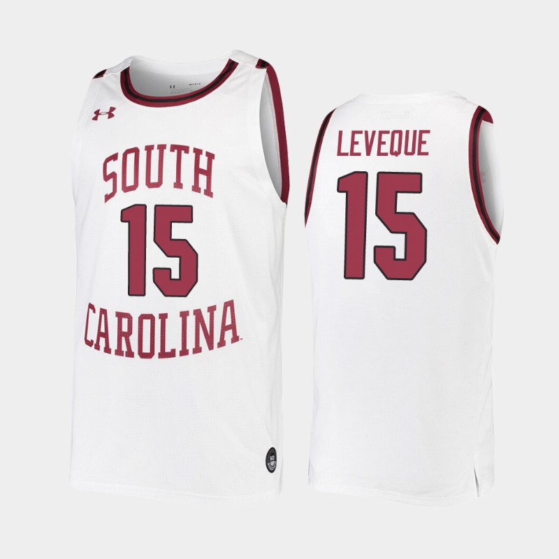 South Carolina Gamecocks Wildens Leveque White 2019-20 Men's College Jersey