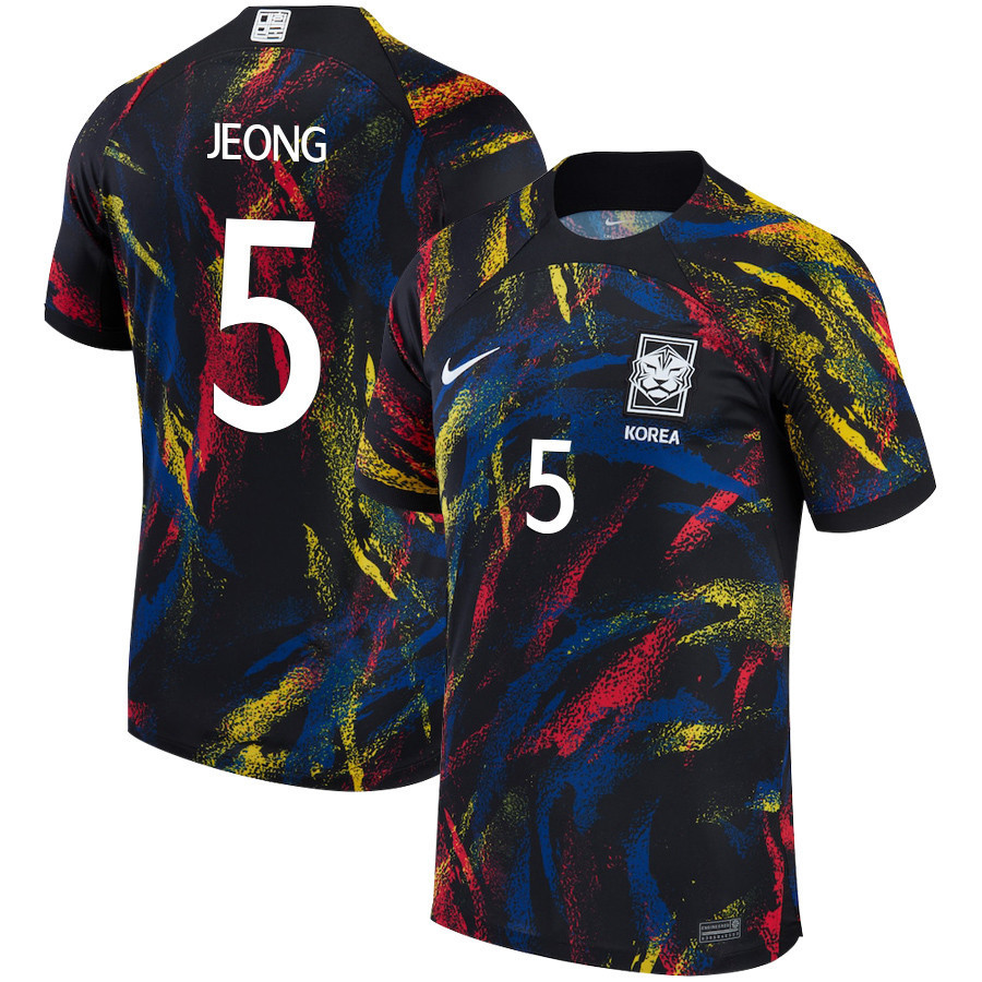 South Korean National Team 2022-23 Qatar World Cup Jeong Woo-yeong 5 – Away Soccer Jersey, Men