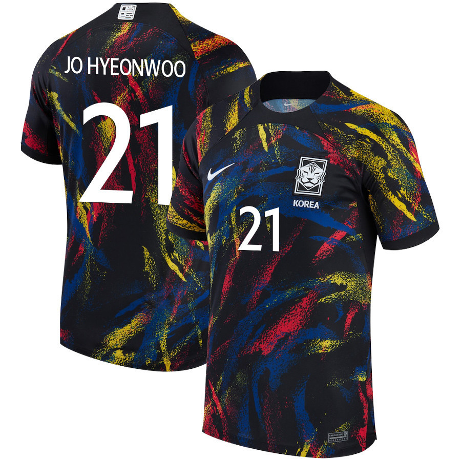 South Korean National Team 2022-23 Qatar World Cup Jo Hyeon-woo 21 – Away Soccer Jersey, Men