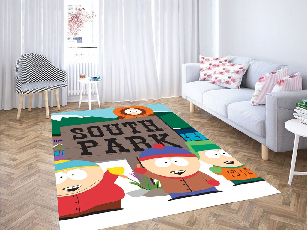 South Park Cartoon Network Living Room Modern Carpet Rectangle Rug