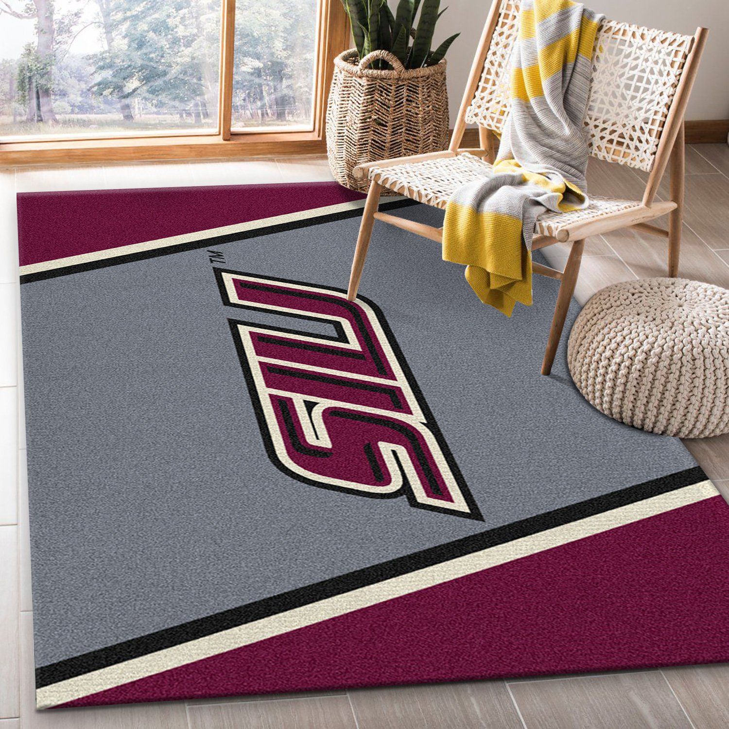 Southern Illinois Salukis Rectangle Rug – Custom Size And Printing