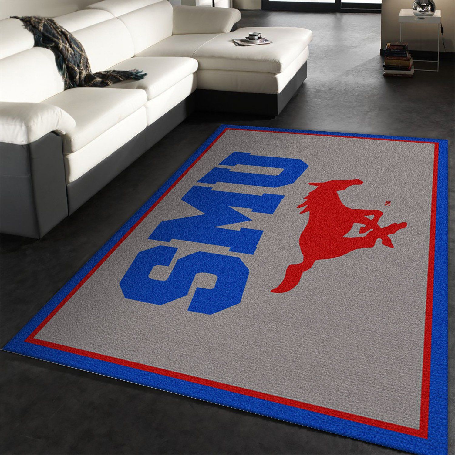 Southern Methodist University Rectangle Rug – Custom Size And Printing