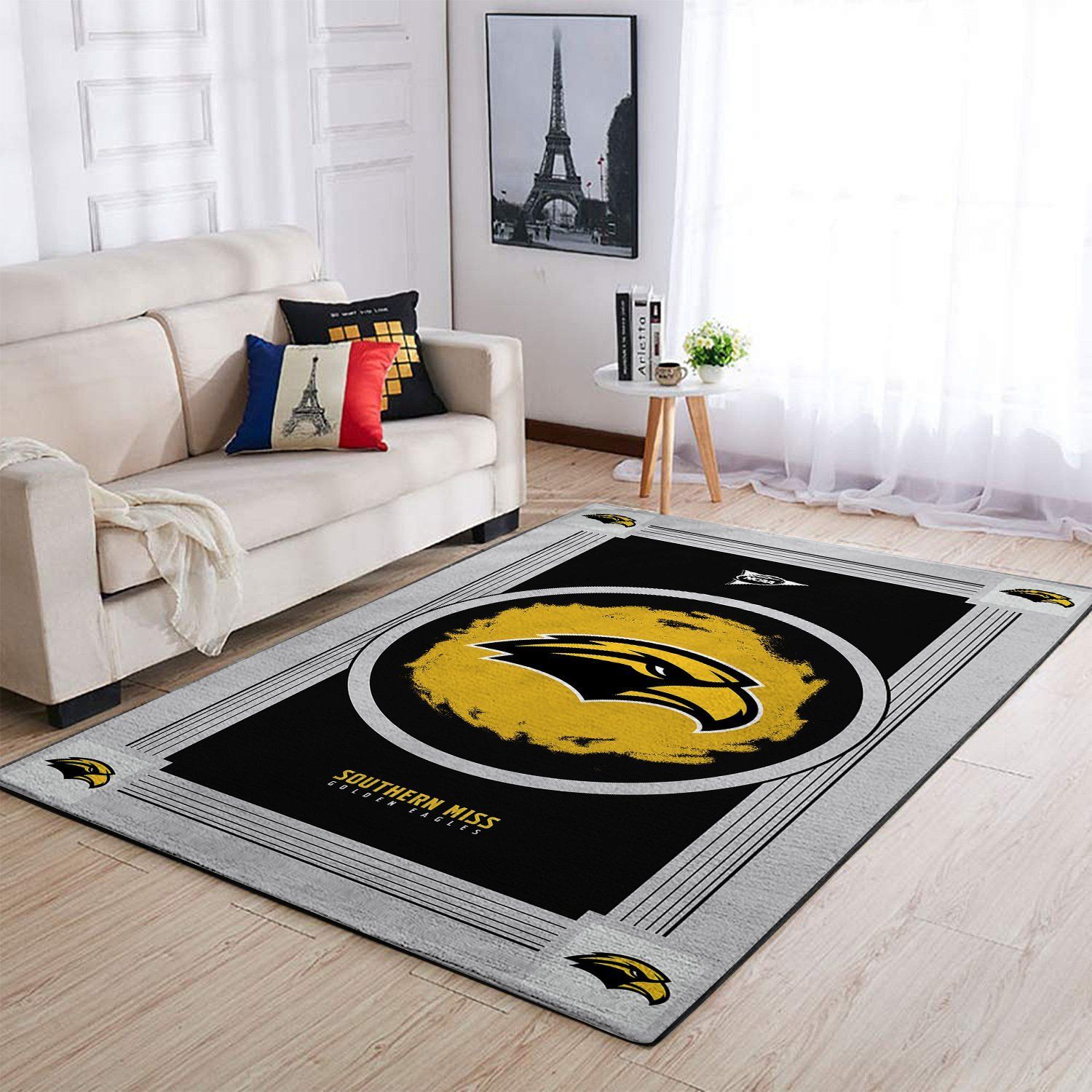 Southern Miss Golden Eagles Living Room Area Rectangle Rug