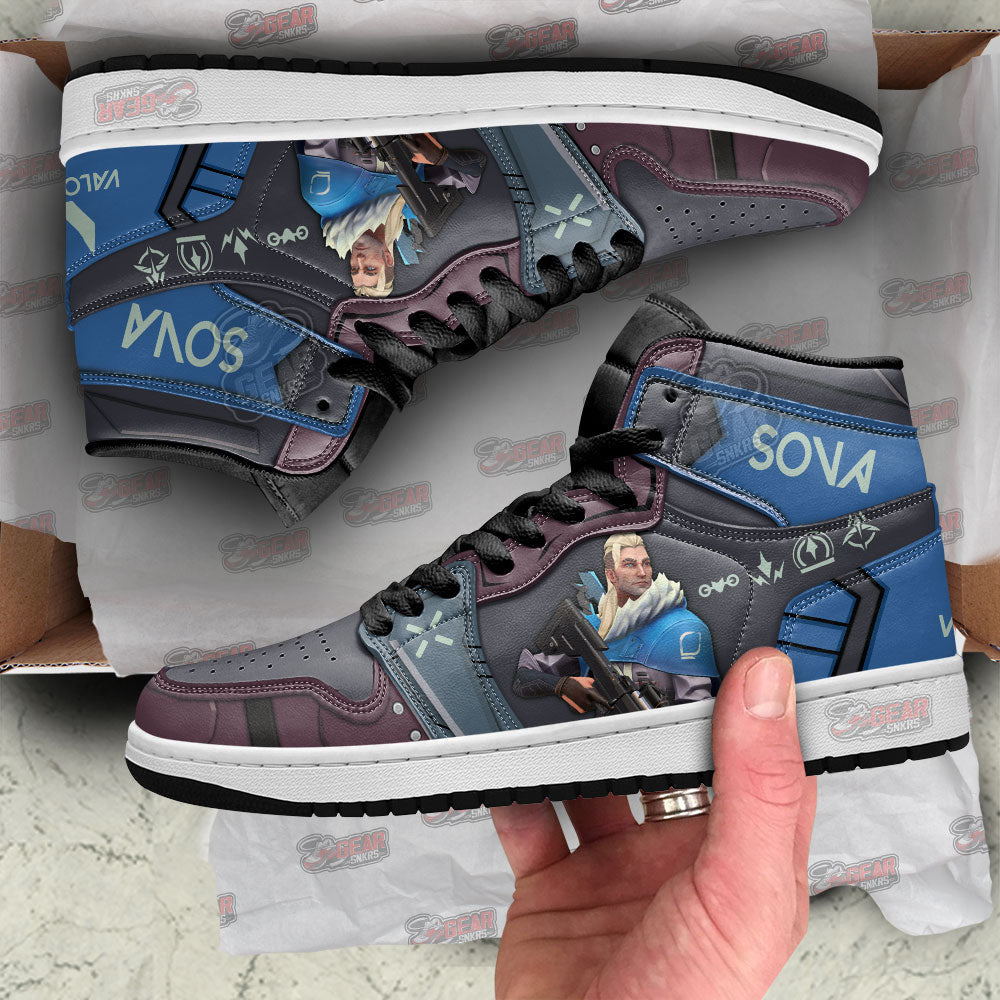 Sova Valorant Agent JD Sneakers Shoes For Gamer, Air Jordan Hightop