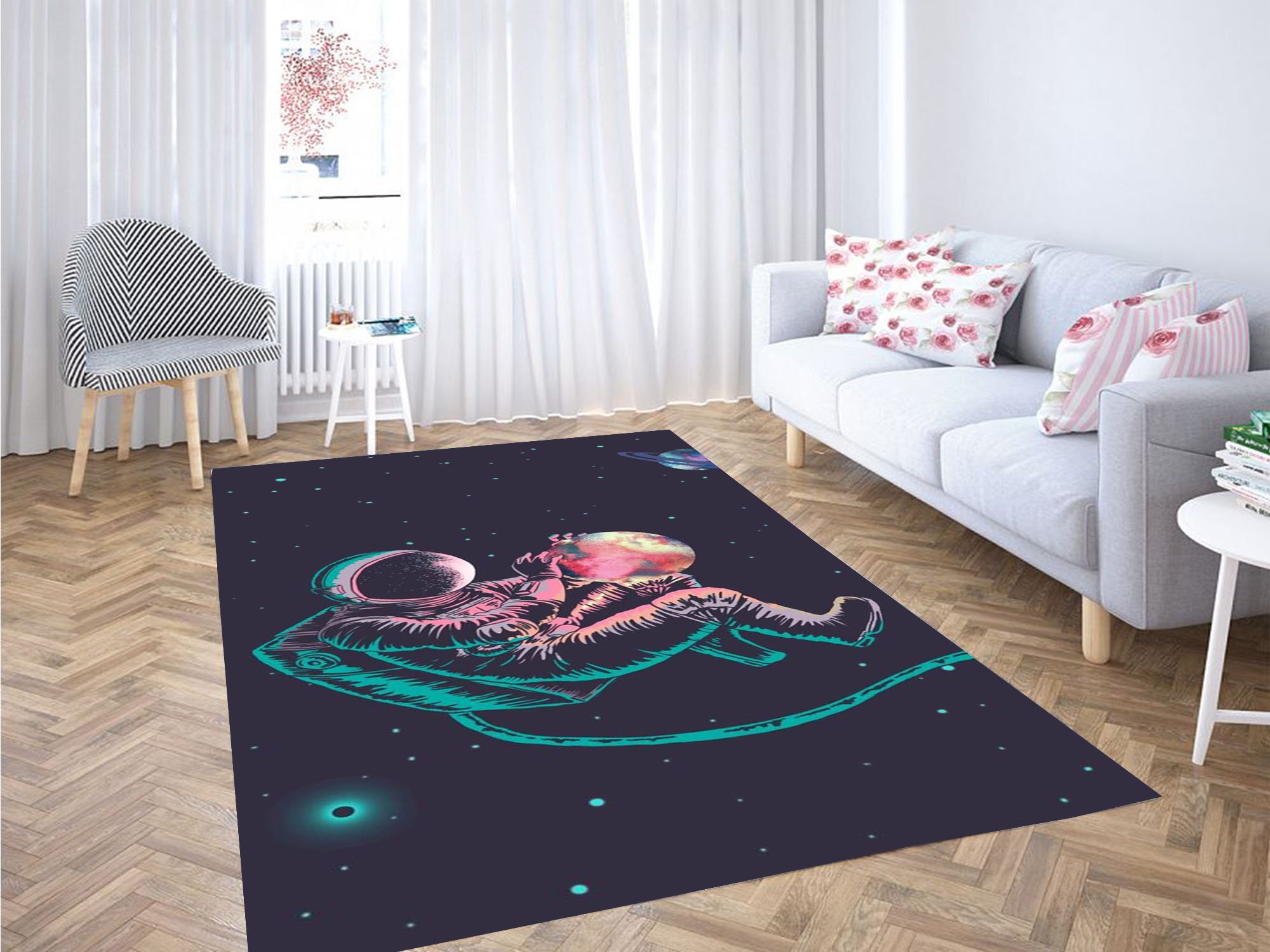 Space Wallpaper Carpet Rectangle Rug