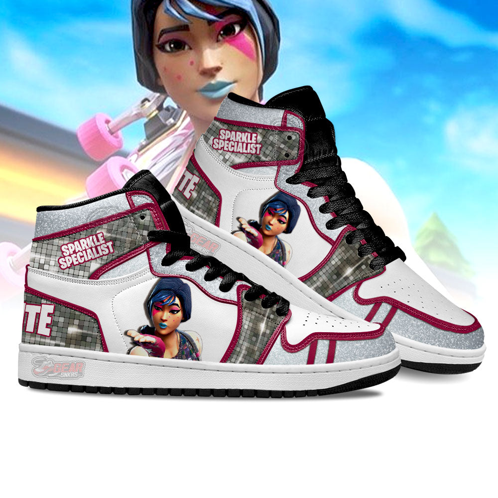 Sparkle Specialist Skin Fortnite JD Sneakers Shoes For Fans, Air Jordan Hightop
