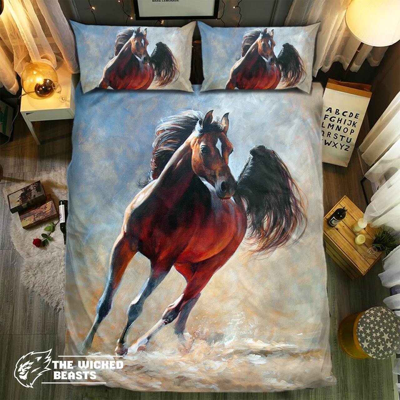 Special Horse Collection 683D Customized Duvet Cover Bedding Set