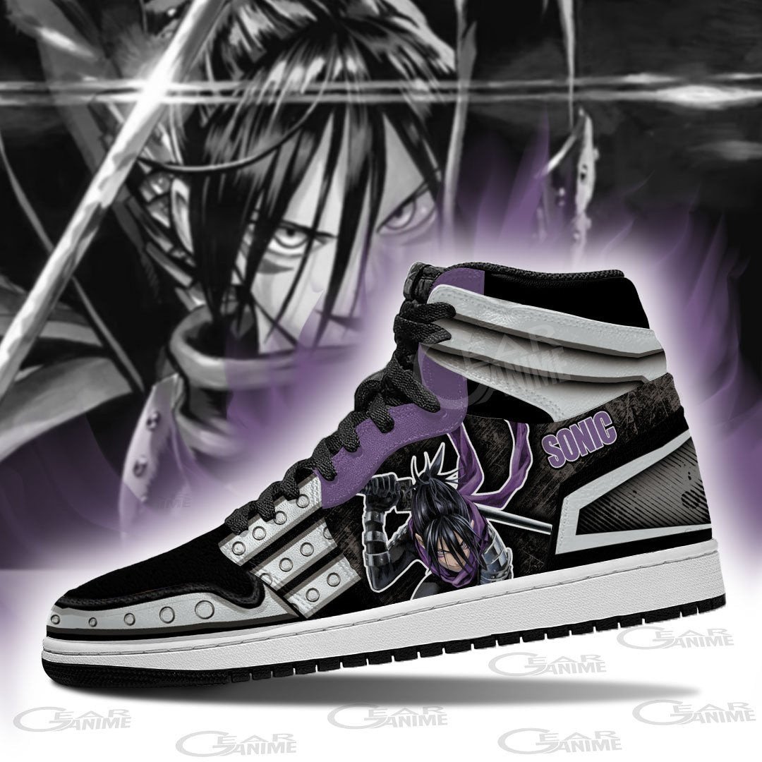 Speed-o’-Sound Sonic JD1s Sneakers One Punch Man Anime Shoes, Air Jordan Hightop