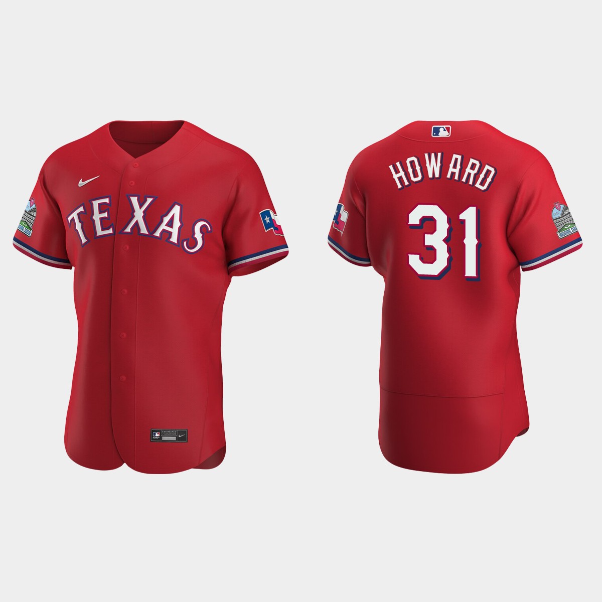 Spencer Howard Texas Rangers Alternate Jersey - Scarlet