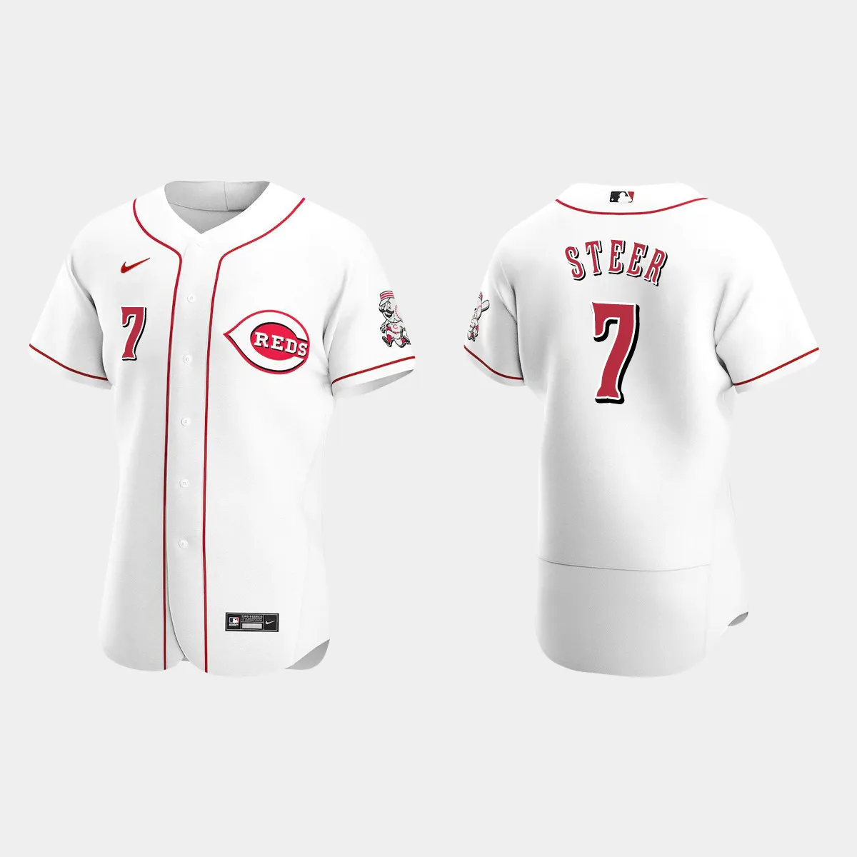 Spencer Steer Cincinnati Reds Home Jersey - White