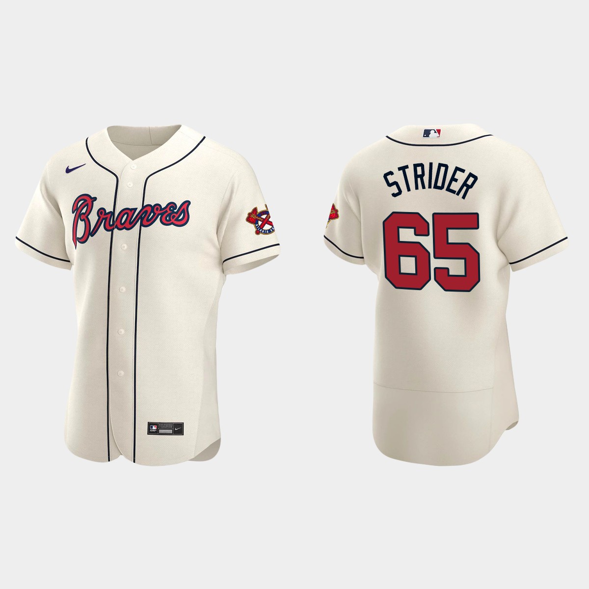Spencer Strider Atlanta Braves Alternate Jersey - Cream