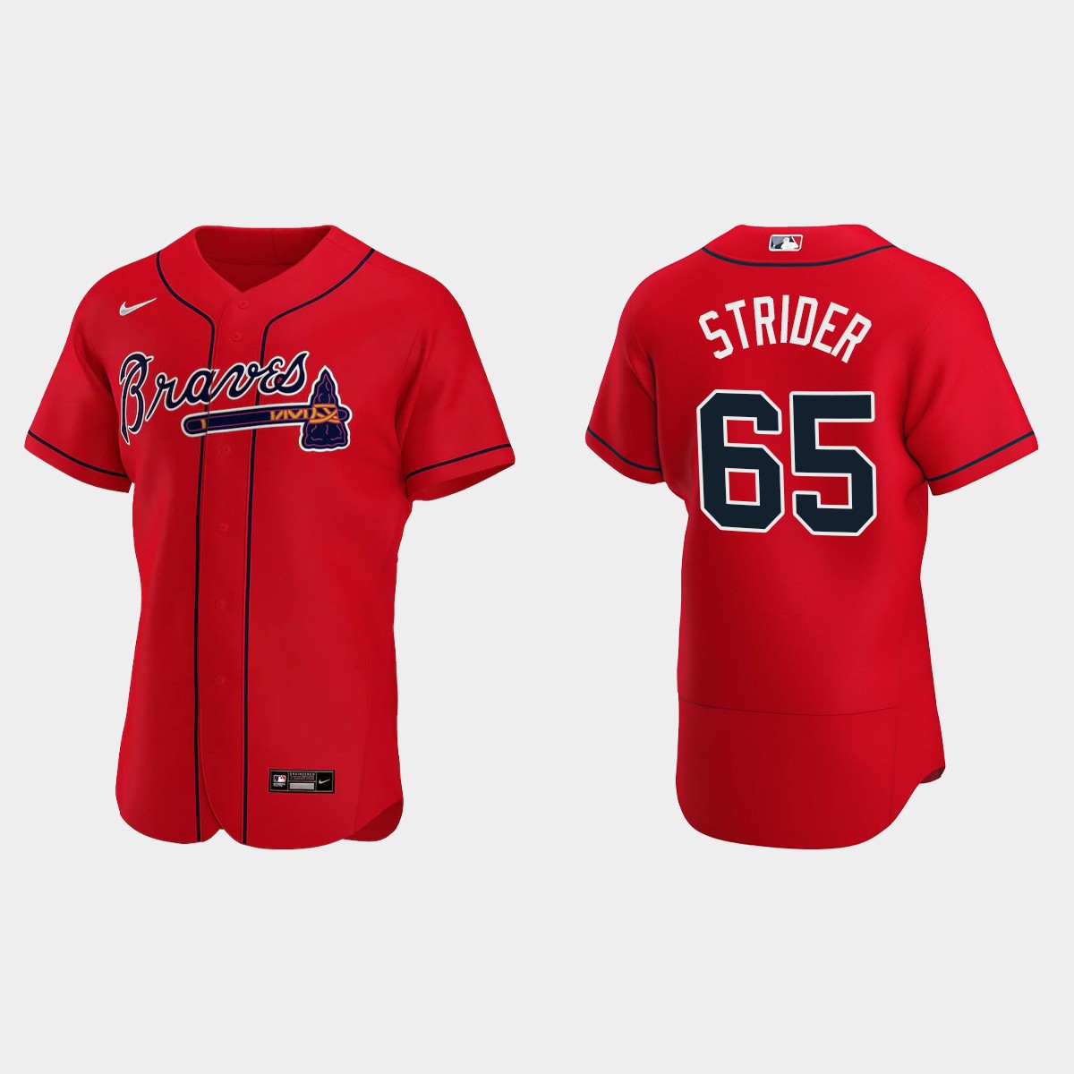 Spencer Strider Atlanta Braves Alternate Jersey - Red