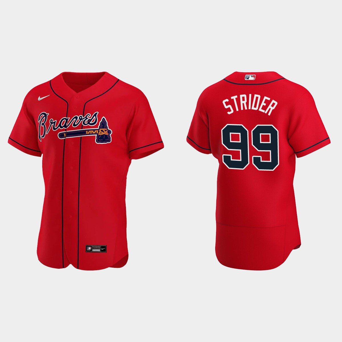 Spencer Strider Atlanta Braves Alternate Jersey - Red