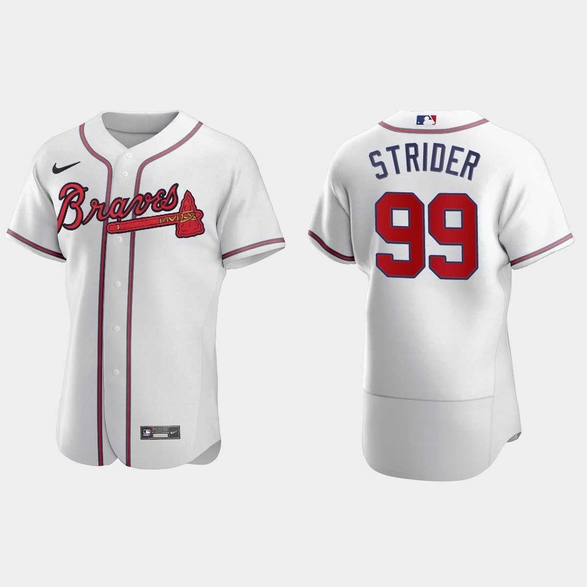 Spencer Strider Atlanta Braves Home Jersey - White