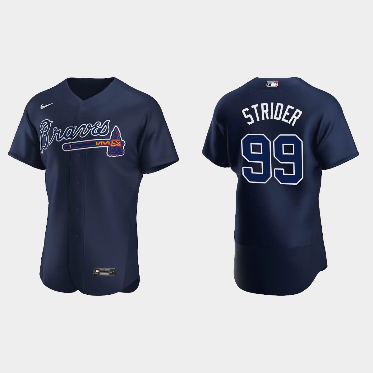 Spencer Strider Atlanta Braves Jersey - Navy