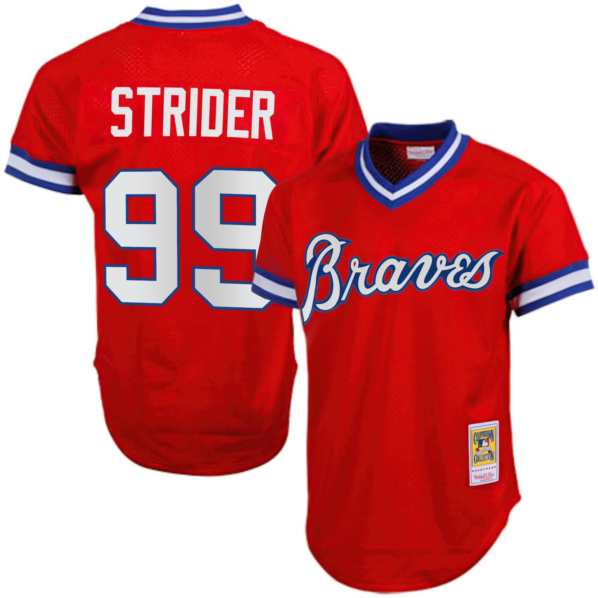 Spencer Strider Men's Atlanta Braves 1974 Throwback 1980 Jersey - All Stitched