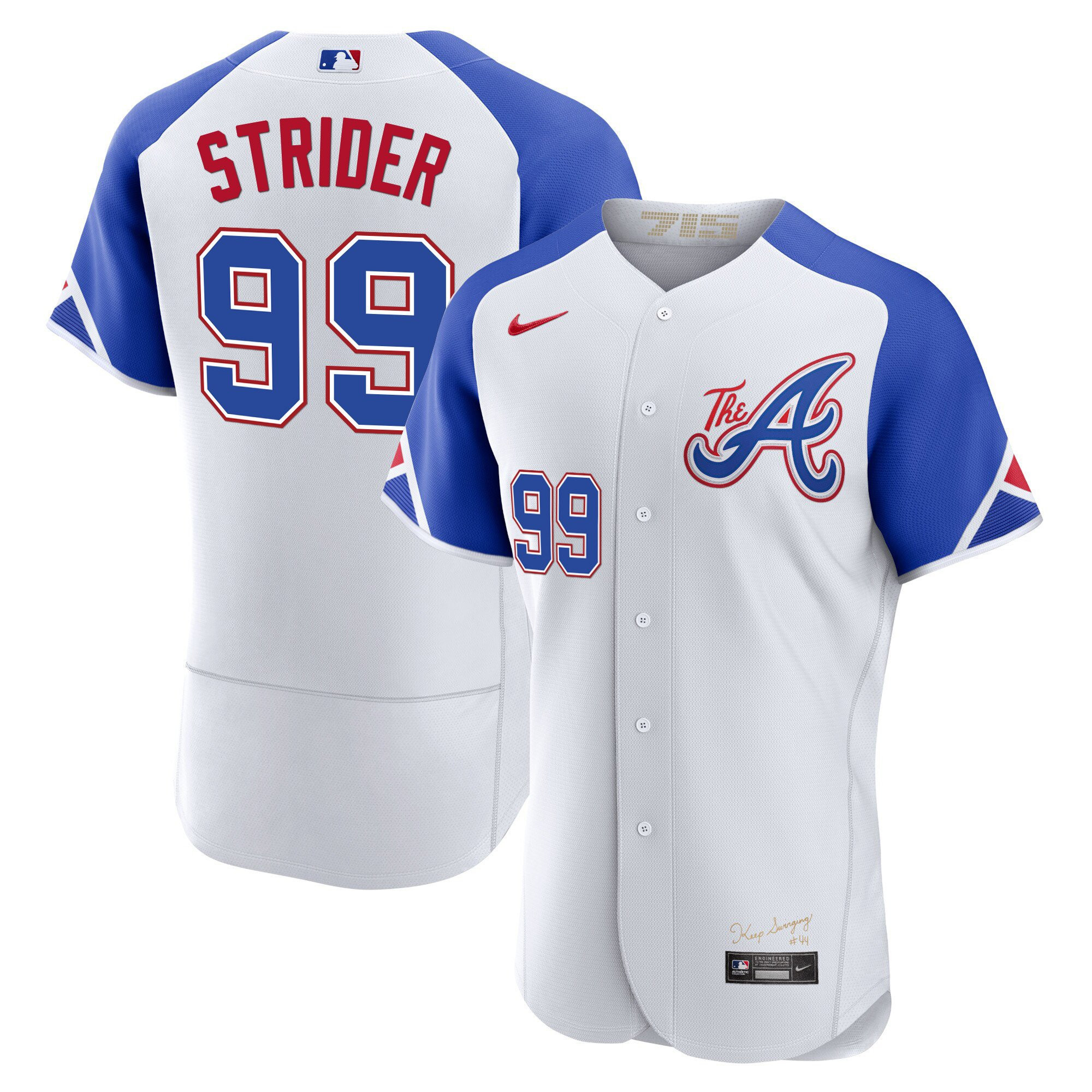 Spencer Strider Youth's Atlanta Braves Champions City Connect Gold Flex Base Jersey - All Stitched