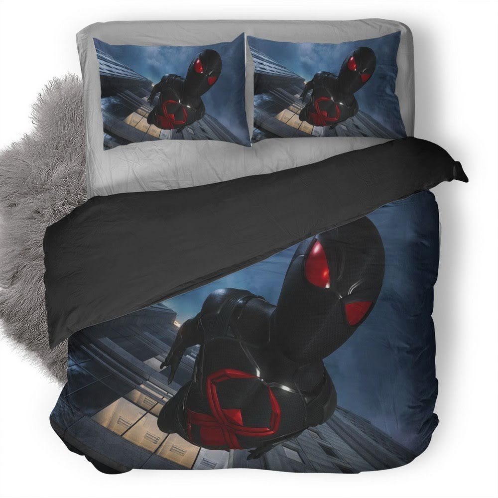 Spider-Man Falling Down 3D Customized Duvet Cover Bedding Set