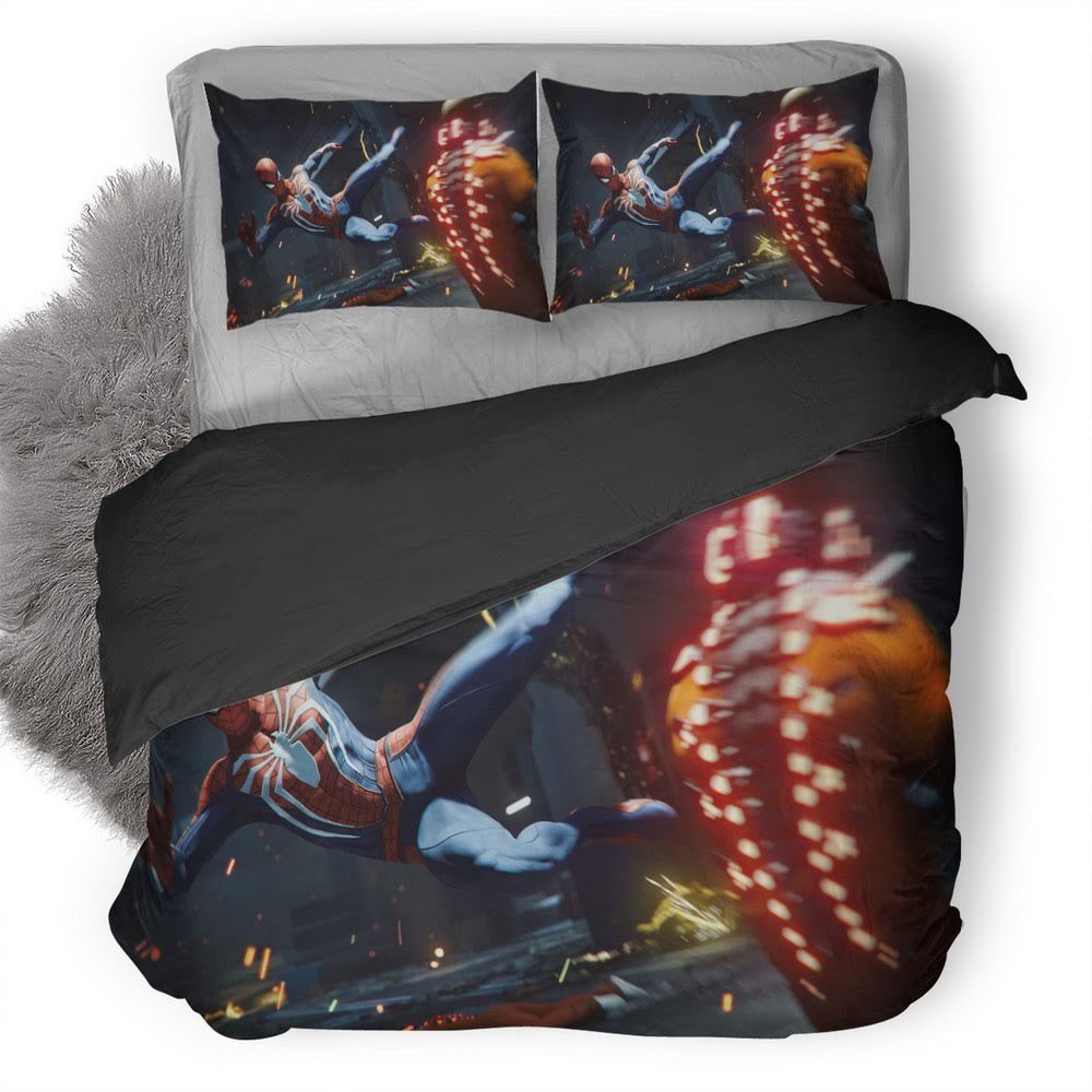 Spider-Man Fighting In Cellblock 3D Customized Duvet Cover Bedding Set