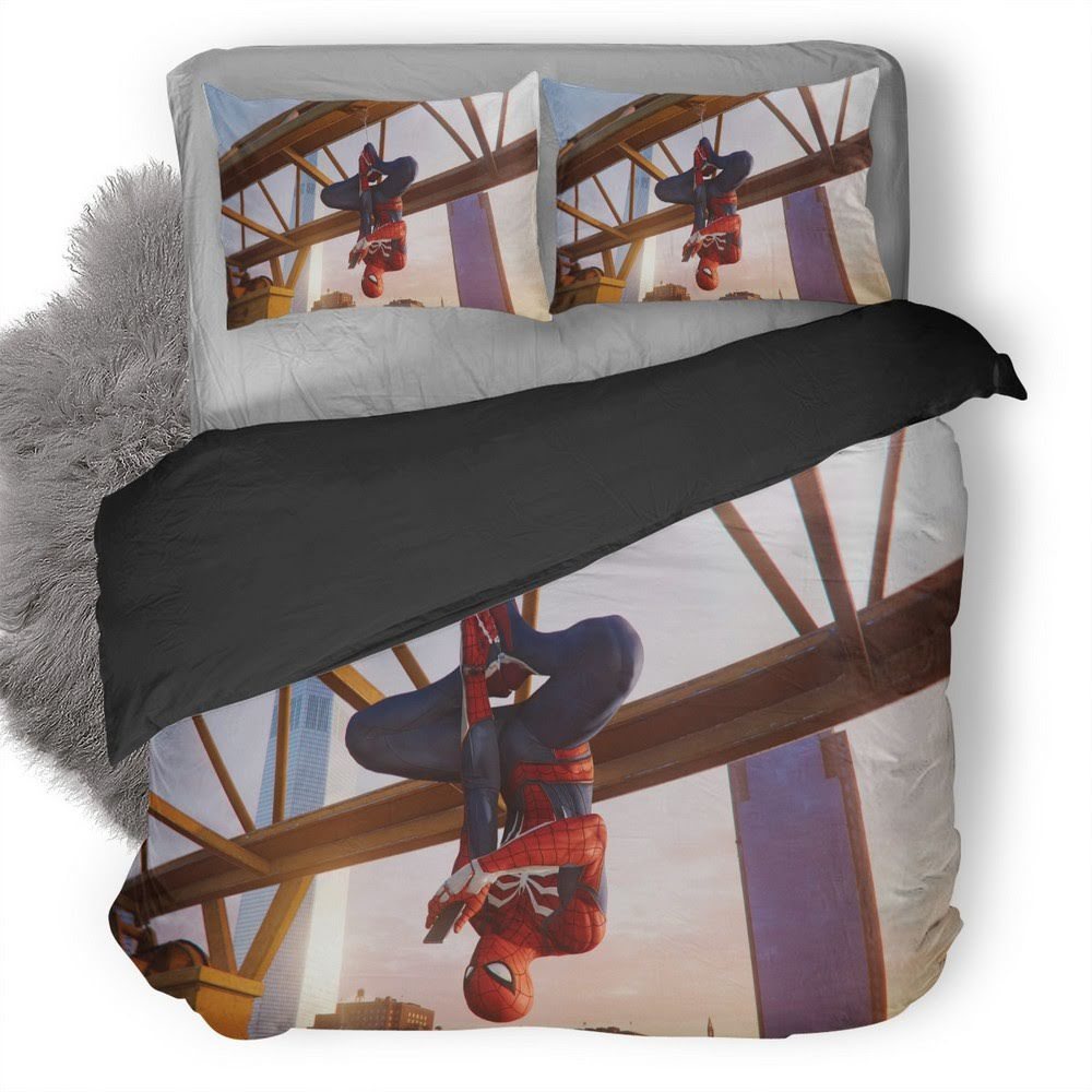 Spider-Man Hanging Out 3D Customized Duvet Cover Bedding Set