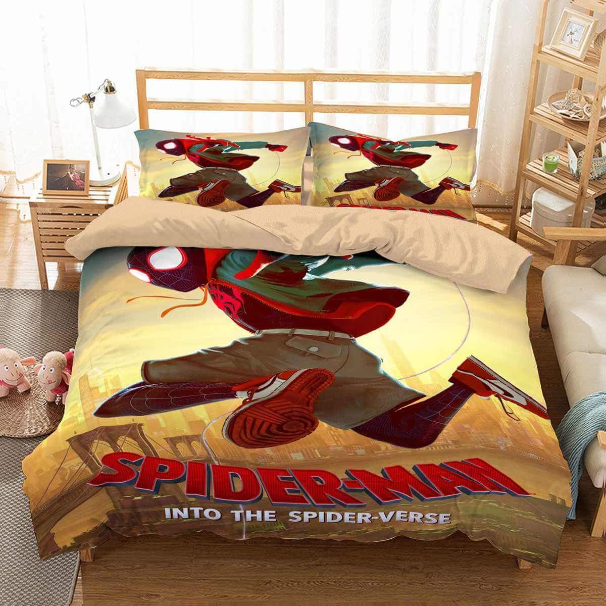 Spider-Man Into The Spider-Verse 3D Customized Duvet Cover Bedding Set