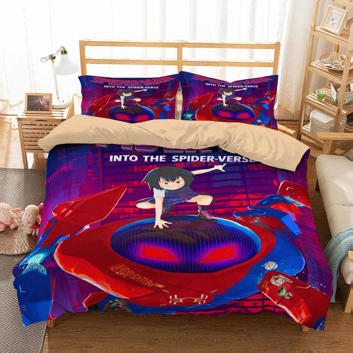 Spider-Man Into The Spider-Verse 3D Customized Duvet Cover Bedding Set