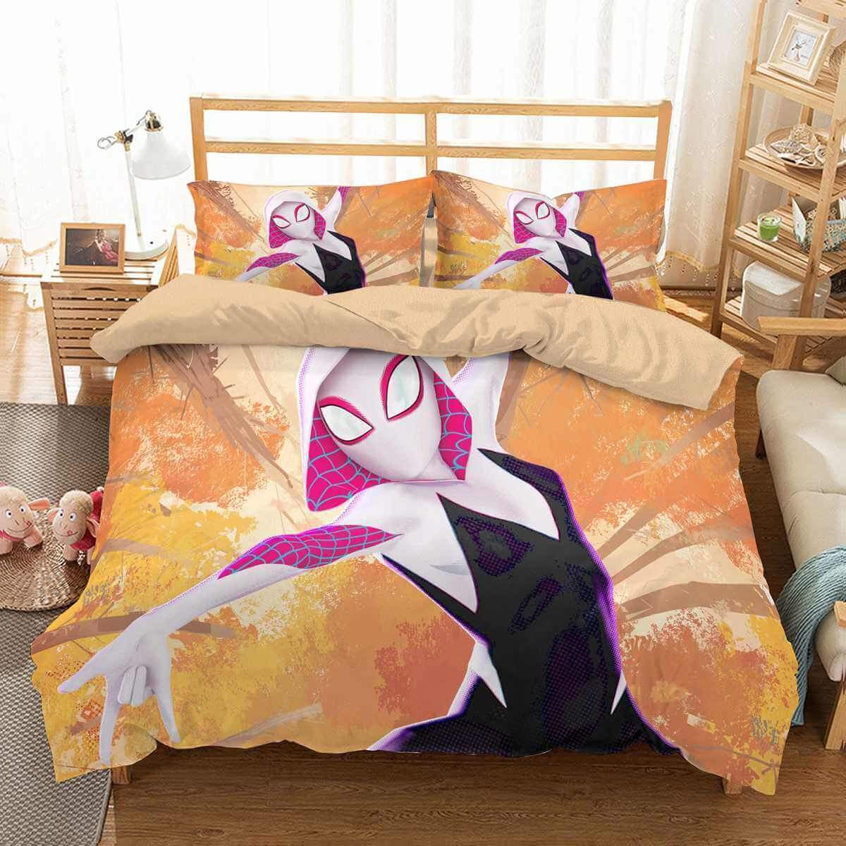 Spider-Man Into The Spider-Verse 3D Customized Duvet Cover Bedding Set