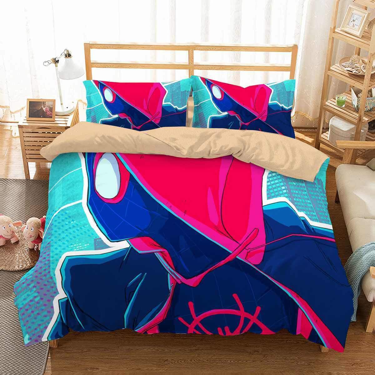 Spider-Man Into The Spider-Verse 3D Customized Duvet Cover Bedding Set