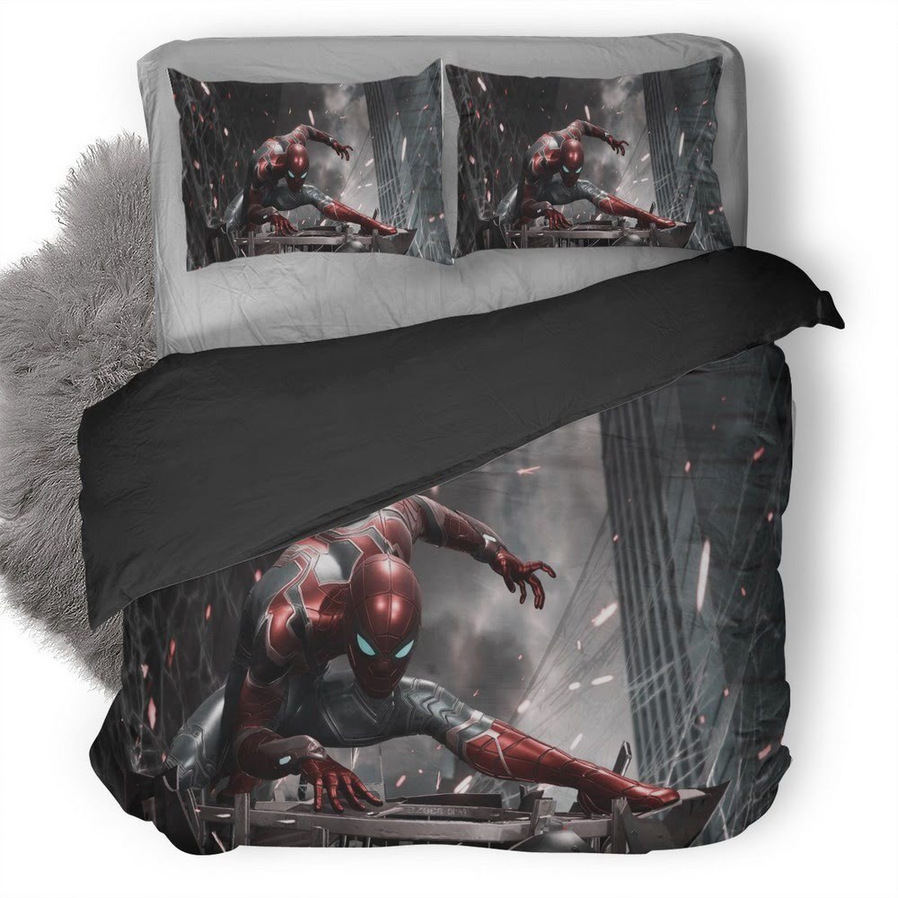Spider-Man Iron Spider Suit 3D Customized Duvet Cover Bedding Set
