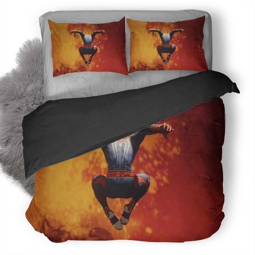 Spider-Man Jumping 3D Customized Duvet Cover Bedding Set