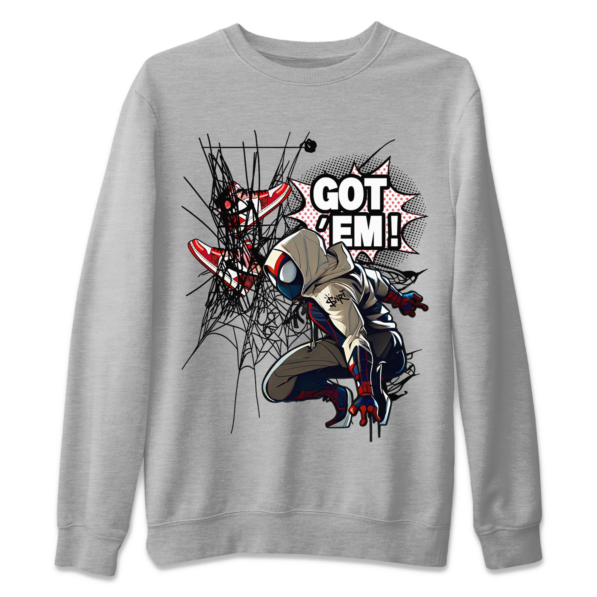 Spider Got Em Unisex Sweater – Air Jordan 1 Spider Man, Sneakers Matching Sweater