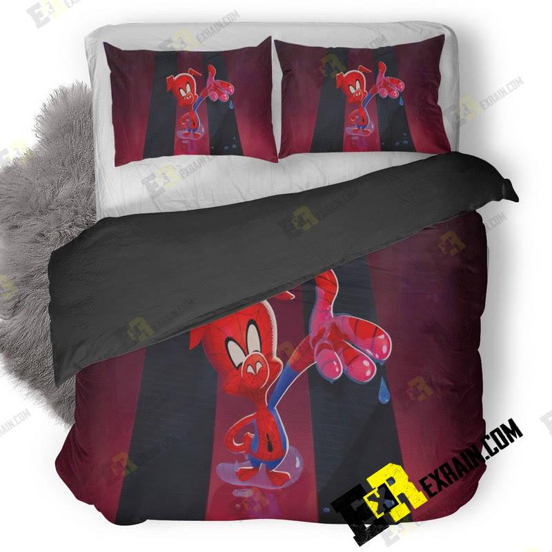 Spider Ham In Spiderman Into The Spider Verse Movie J5 3D Customized Duvet Cover Bedding Set