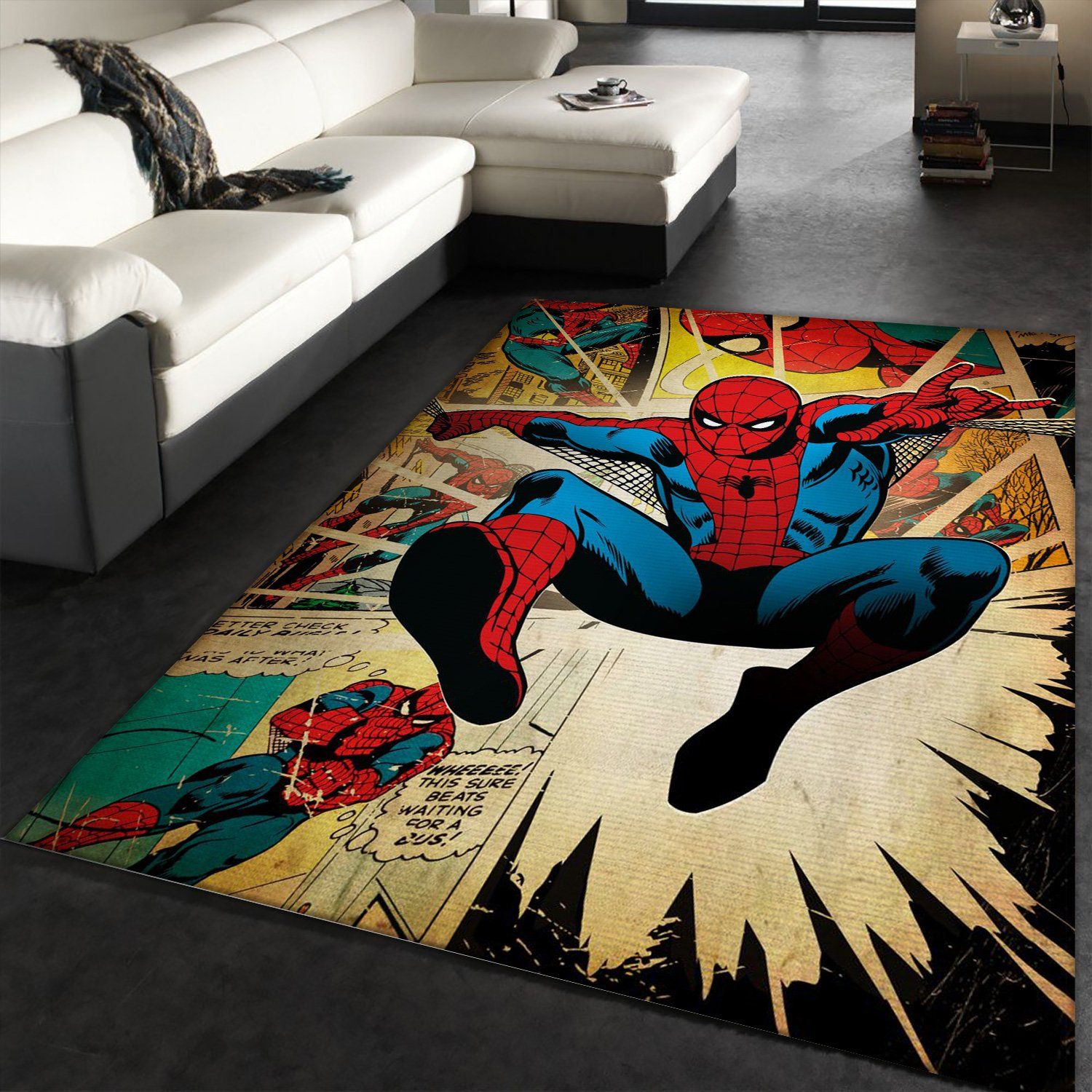 Spider Man Hero Rectangle Rug – Custom Size And Printing