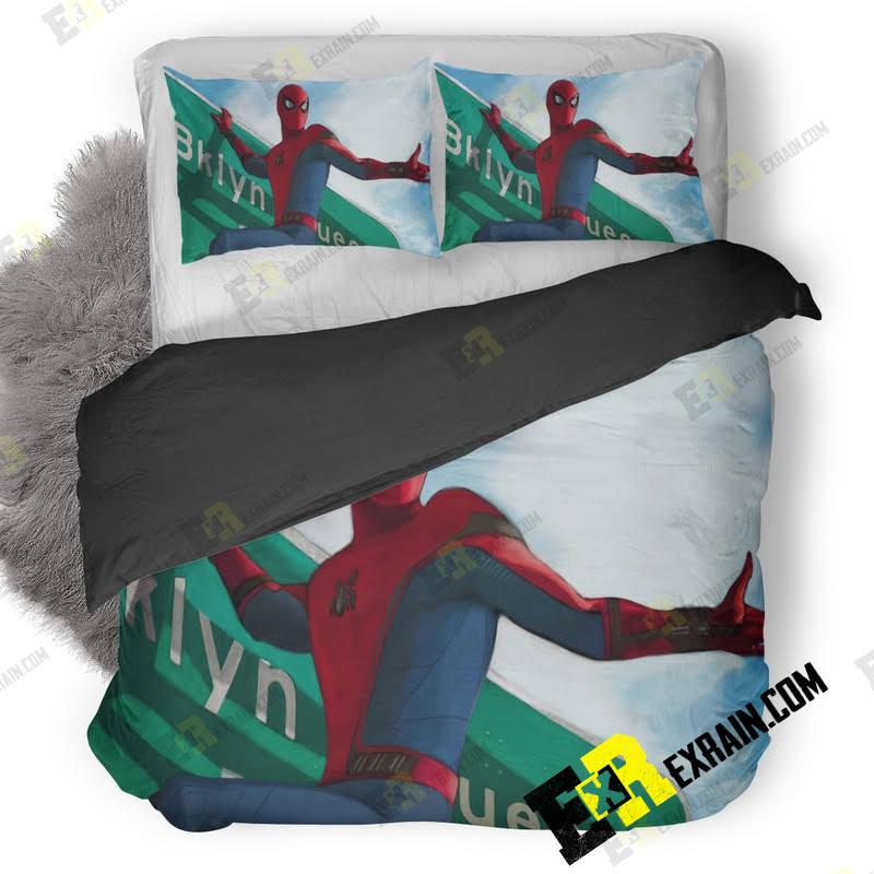 Spider Man Homecoming On Sign Board Artwork 58 3D Customized Duvet Cover Bedding Set