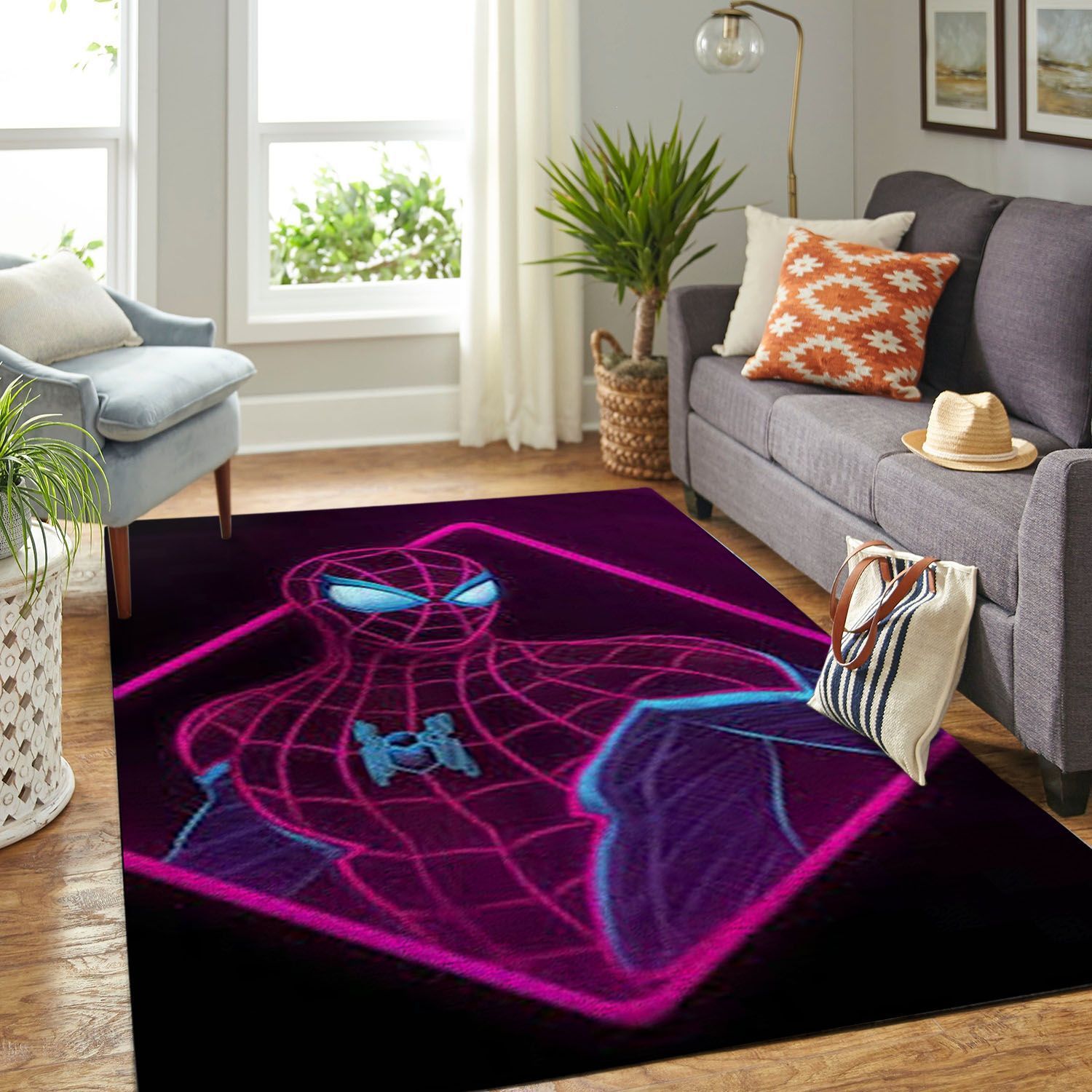 Spider Man Living Room Area Rectangle Rug