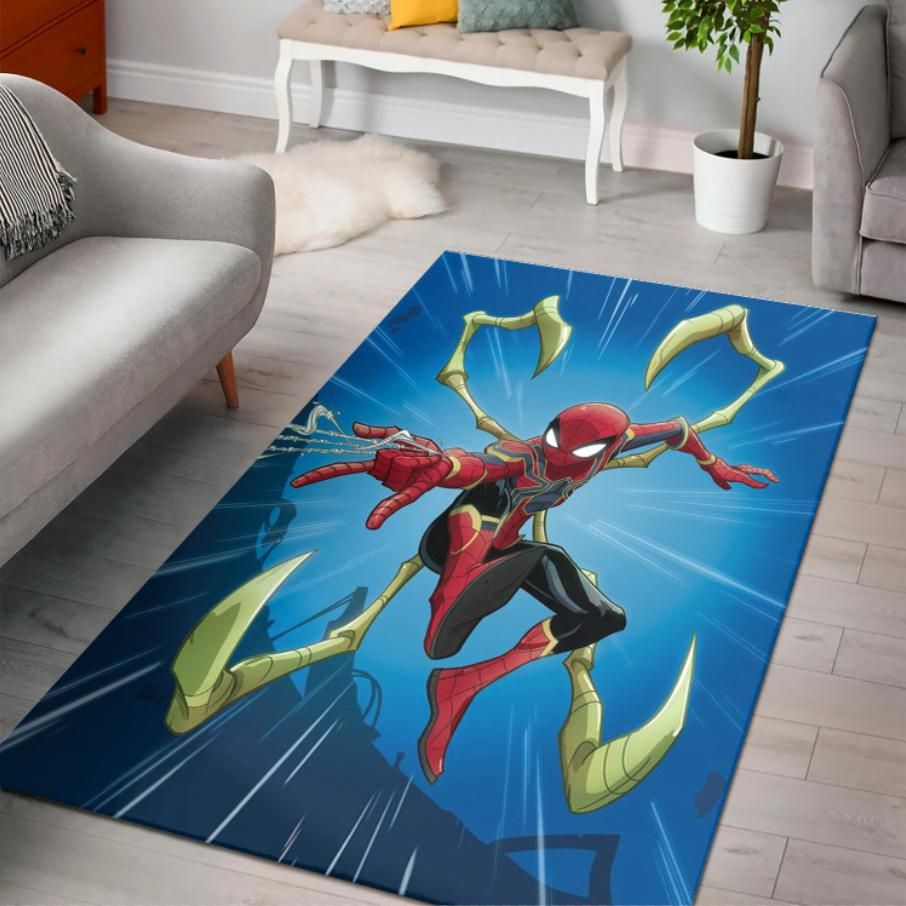 Spider Man Superhero Rectangle Rug – Custom Size And Printing